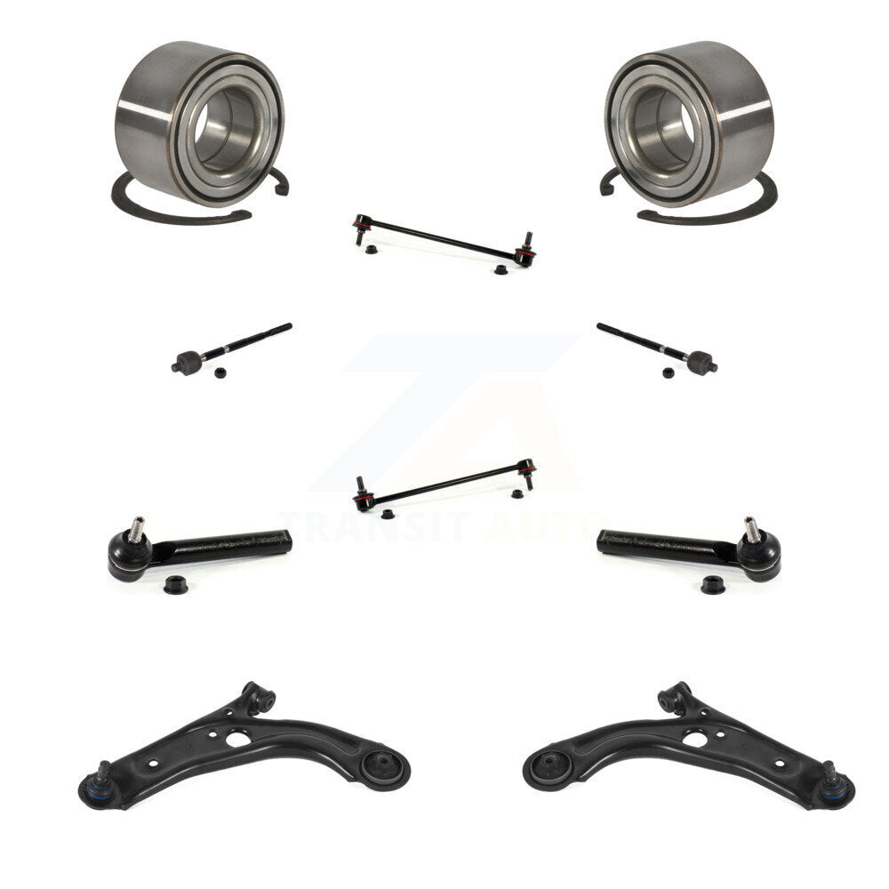 Bearing Lower Control Arm Outer Inner Tie Rod Link Front Kit (10Pc) For Fiat 500