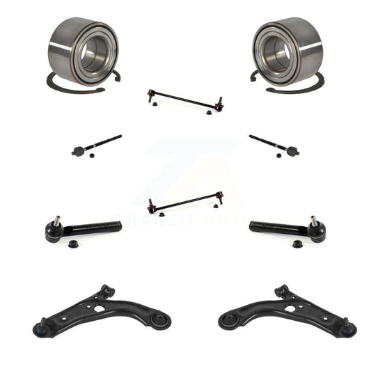 Bearing Lower Control Arm Outer Inner Tie Rod Link Front Kit (10Pc) For Fiat 500