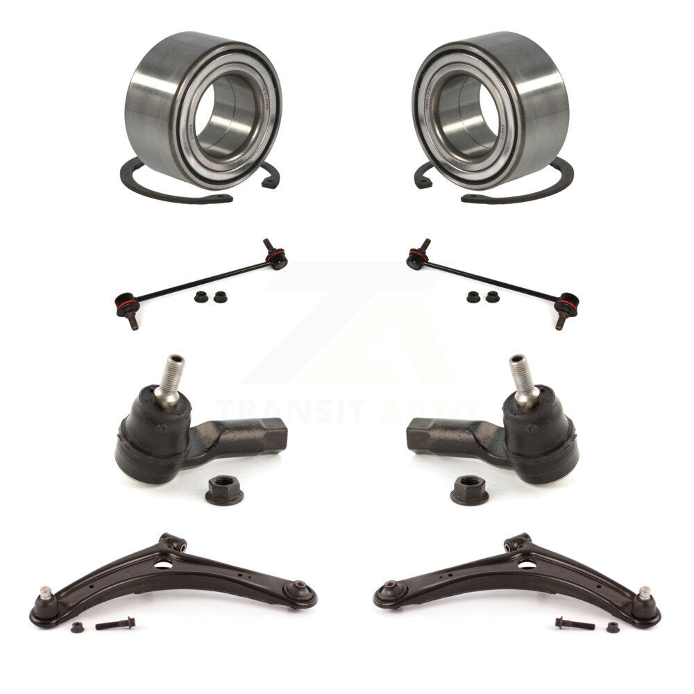 Bearing Lower Arm Outer Tie Rod & Link Front Kit (8Pc) For Mitsubishi Outlander