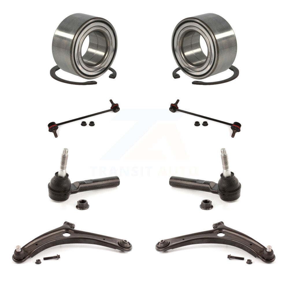 Bearing Lower Arm Outer Tie Rod & Link Front Kit (8Pc) For Jeep Patriot Compass