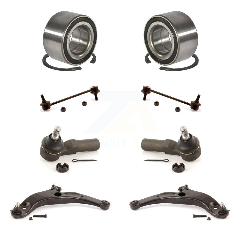 Bearing Lower Arm Outer Tie Rod Link Front Kit (8Pc) For 1999-2000 Mazda Protege