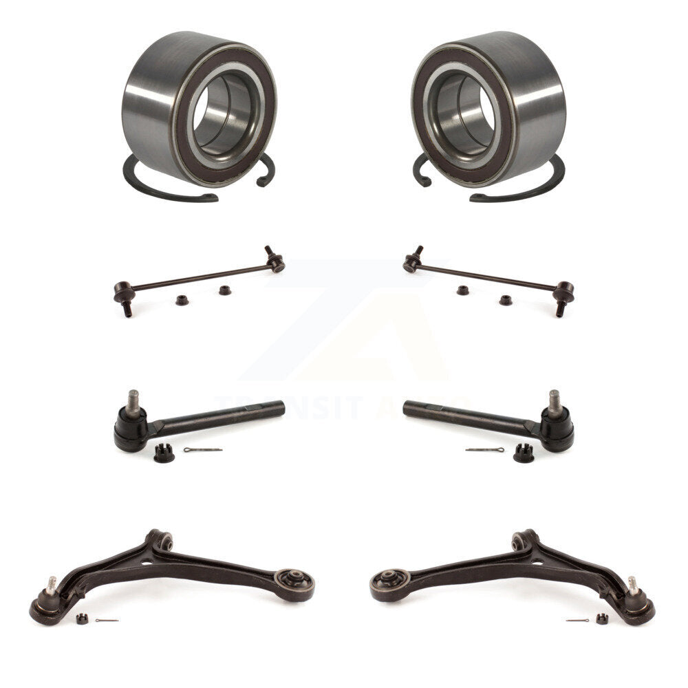 Bearing Lower Control Arm Outer Tie Rod & Link Front Kit (8Pc) For Honda Odyssey