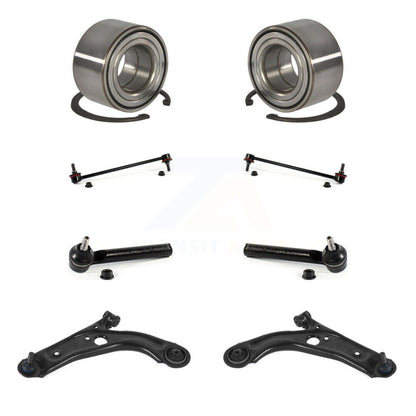 Wheel Bearing Lower Control Arm Outer Tie Rod Link Front Kit (8Pc) For Fiat 500