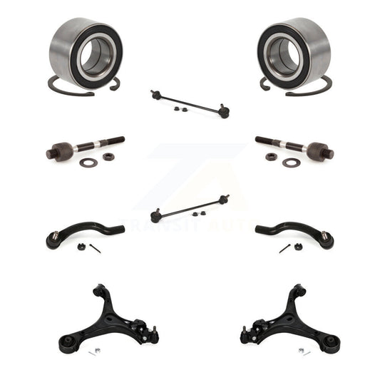 Bearing Lower Control Arm Outer Inner Tie Rod & Link Front Kit (10Pc) For Honda