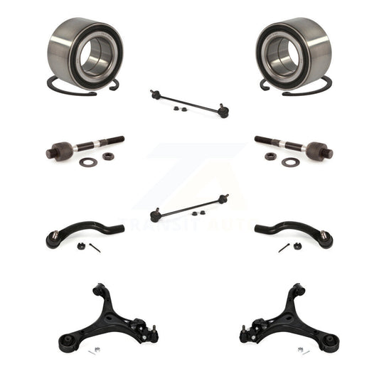 Bearing Lower Control Arm Outer Inner Tie Rod & Link Front Kit (10Pc) For Honda