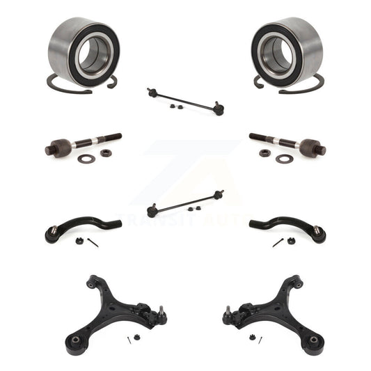Bearing Lower Control Arm Outer Inner Tie Rod & Link Front Kit (10Pc) For Honda
