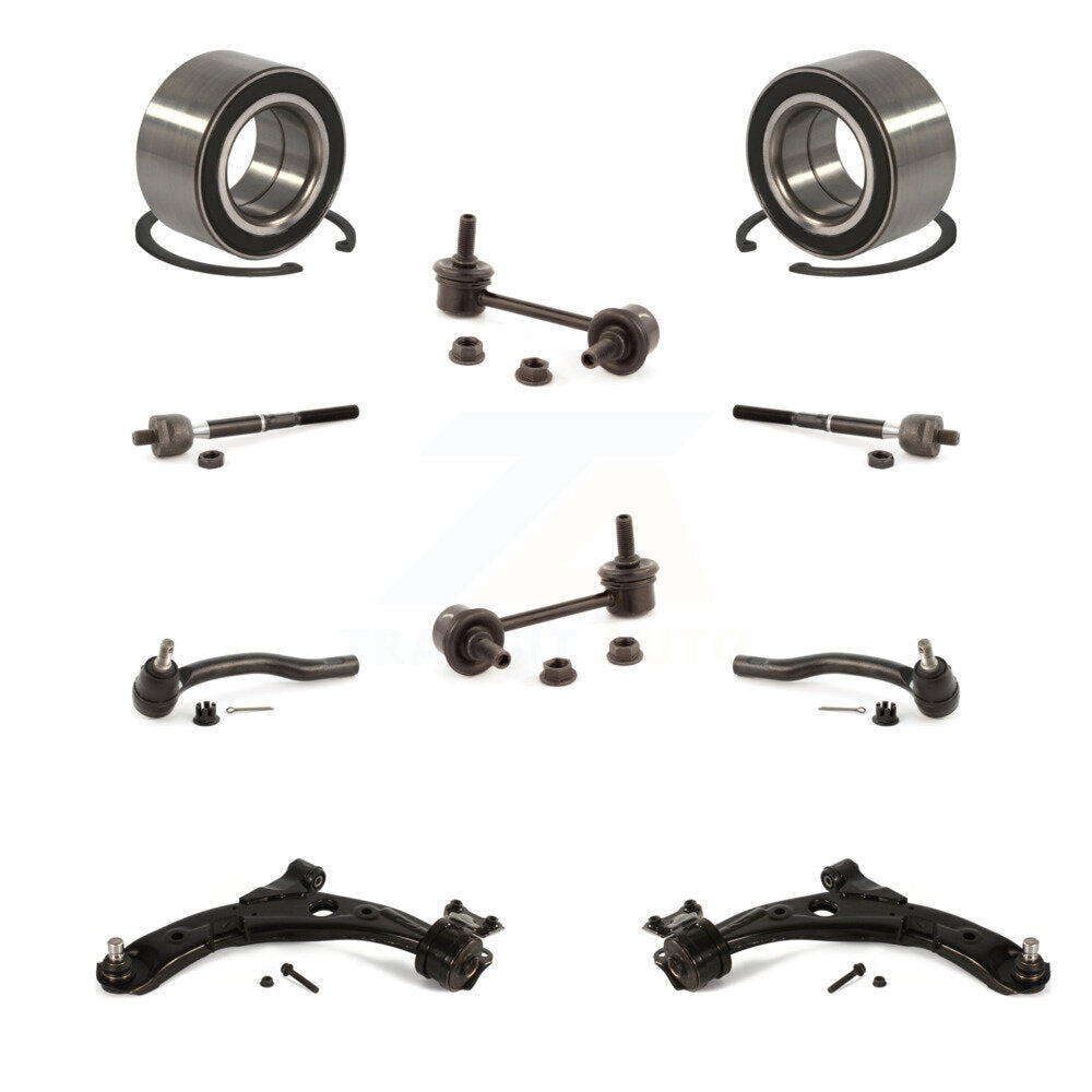 Bearing Lower Arm Outer Inner Tie Rod Link Front Kit (10Pc) For 07-12 Mazda CX-7