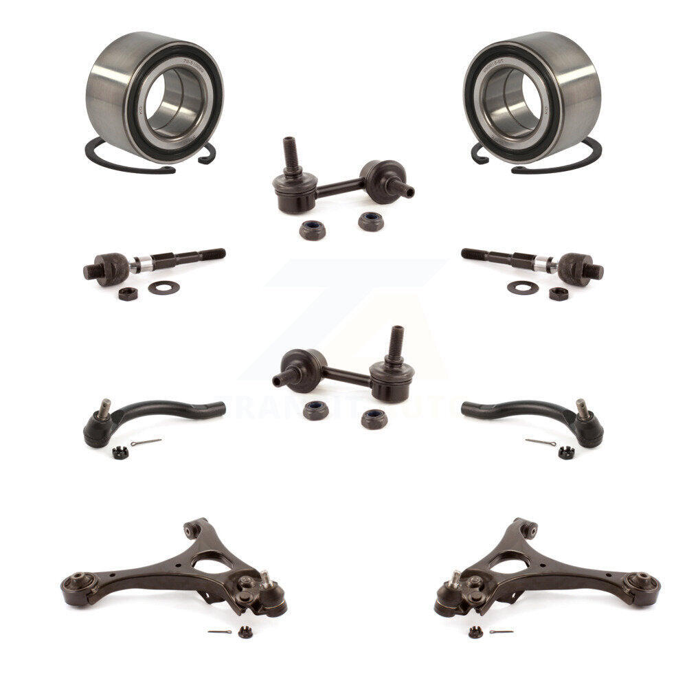 Bearing Lower Control Arm Outer Inner Tie Rod End Link Front Kit For Honda Civic