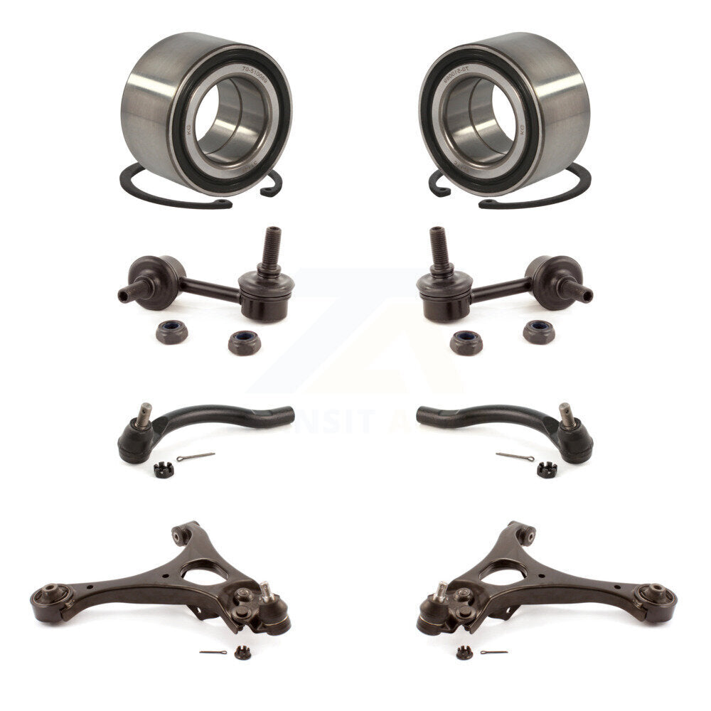 Bearing Lower Control Arm Outer Tie Rod End Link Front Kit (8Pc) For Honda Civic