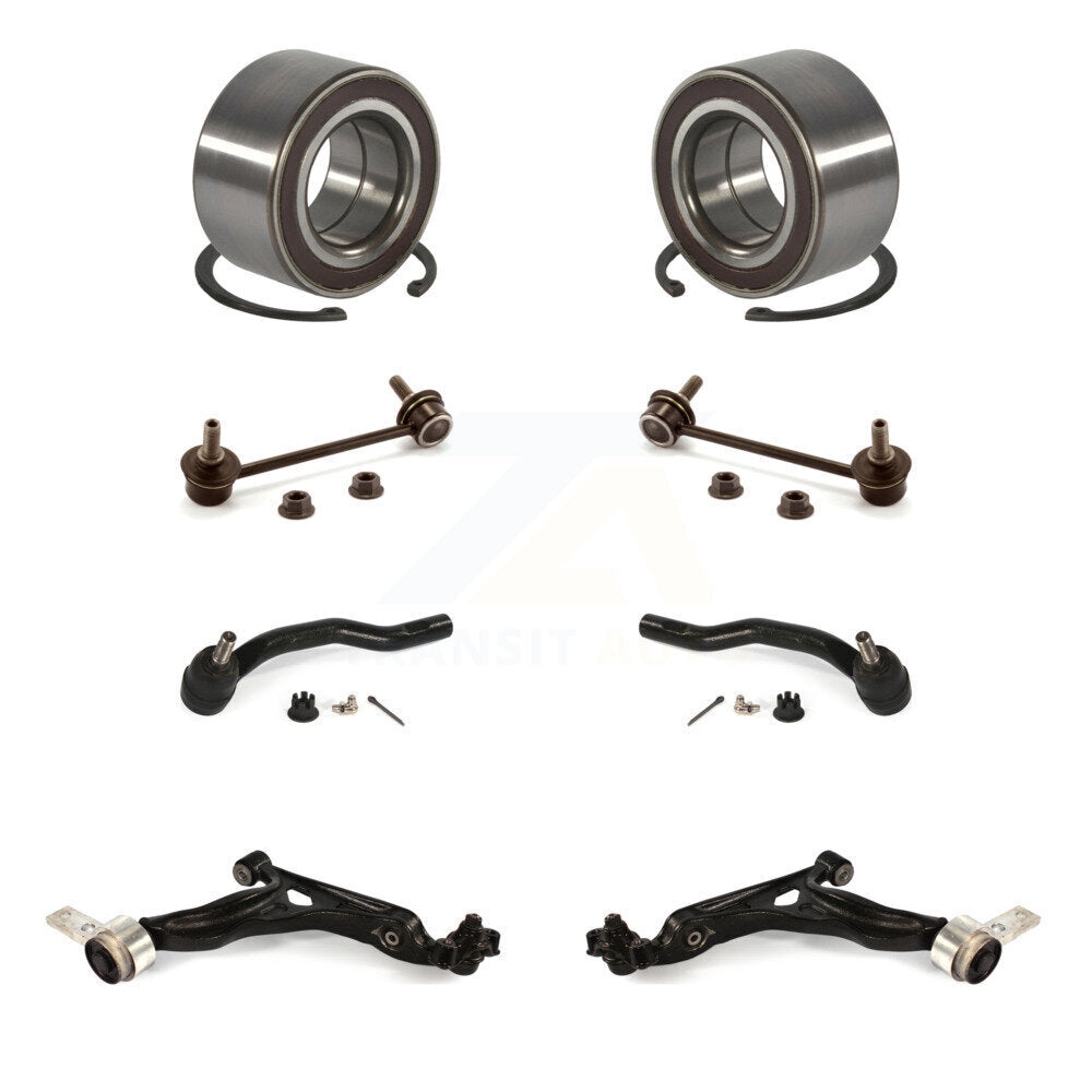 Bearing Lower Control Arm Outer Tie Rod & Link Front Kit (8Pc) For Mazda 6 2.5L