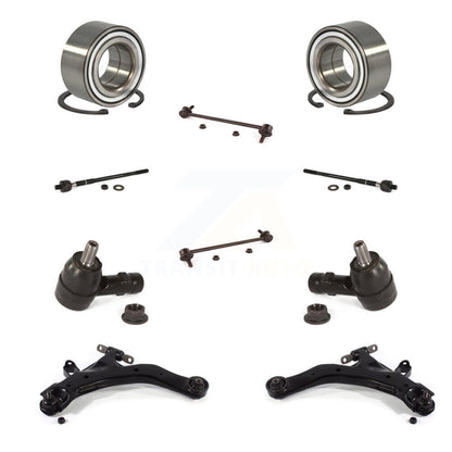 Bearing Lower Arm Outer Inner Tie Rod End Link Front Kit (10Pc) For Kia Spectra