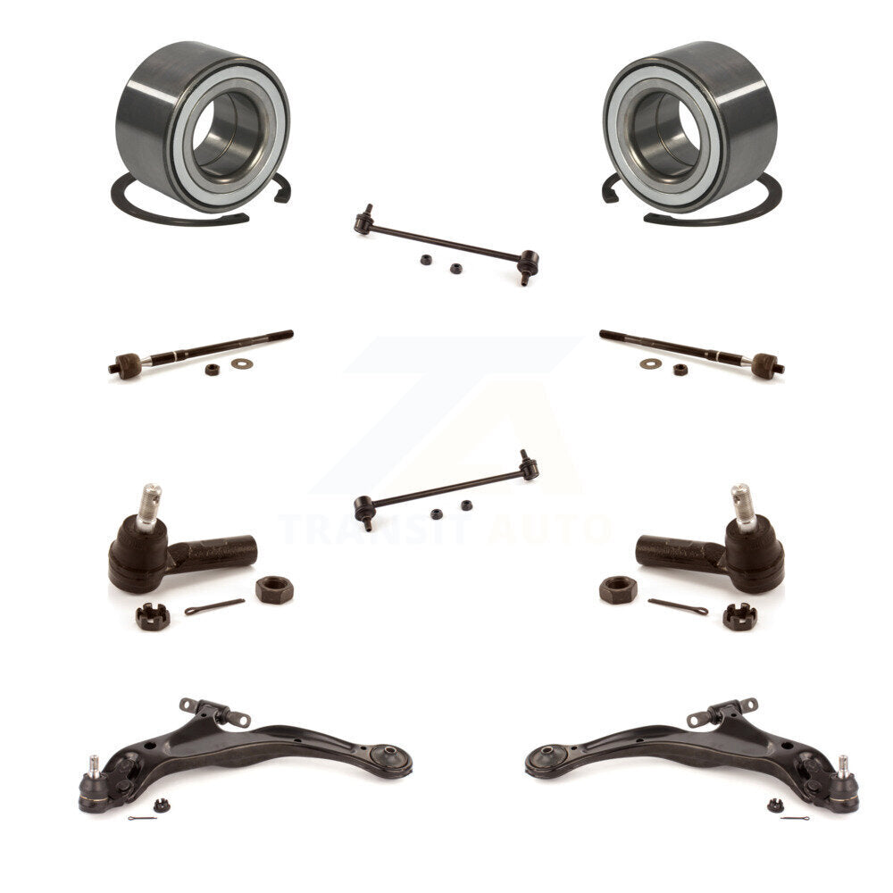 Bearing Lower Arm Outer Inner Tie Rod & Link Front Kit (10Pc) For Toyota Solara