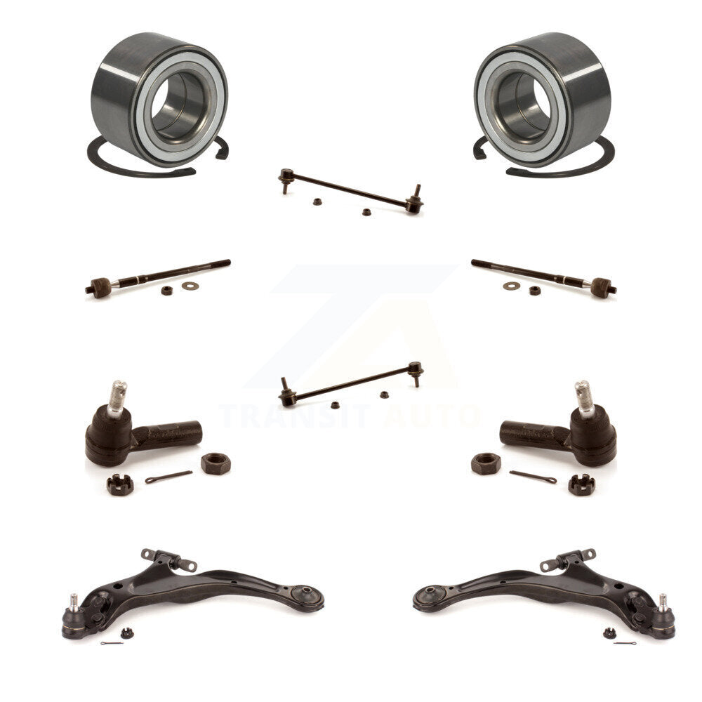 Bearing Lower Arm Outer Inner Tie Rod & Link Front Kit (10Pc) For Toyota Sienna