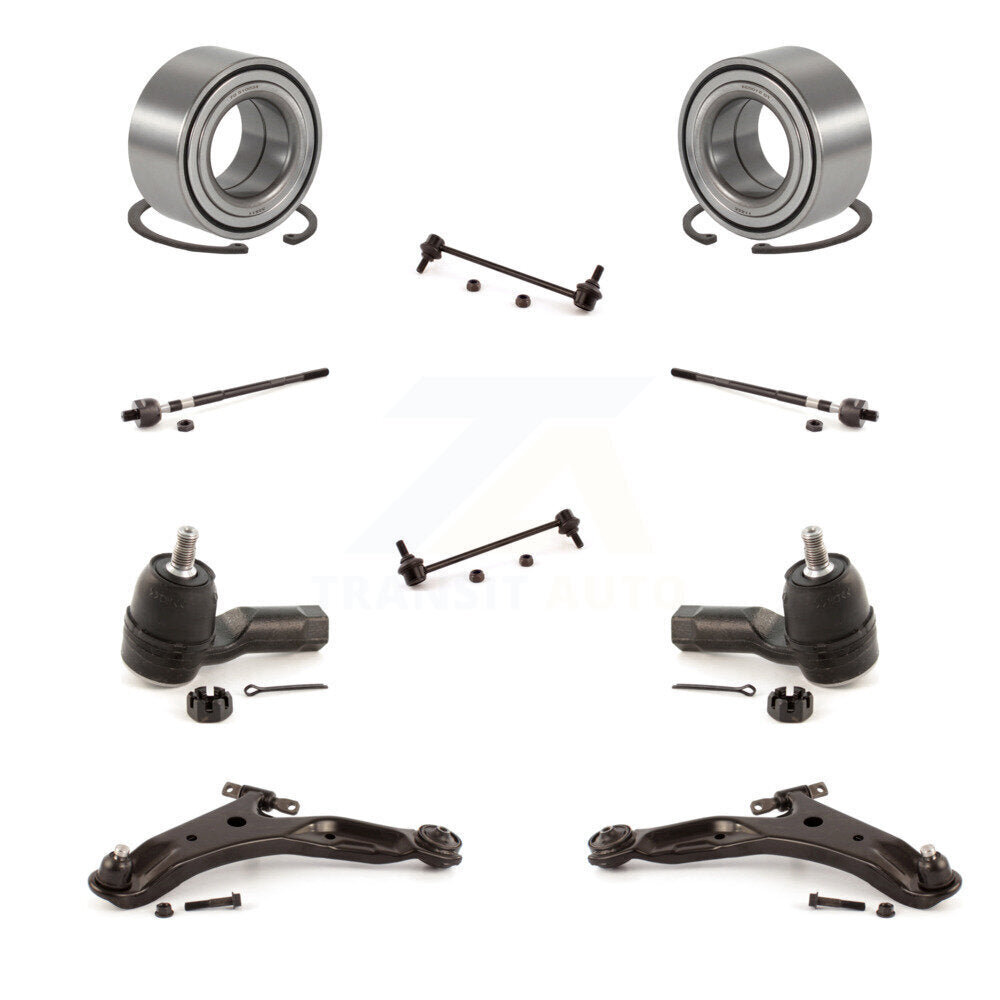 Bearing Lower Arm Outer Inner Tie Rod Link Front Kit (10Pc) For Hyundai Santa Fe