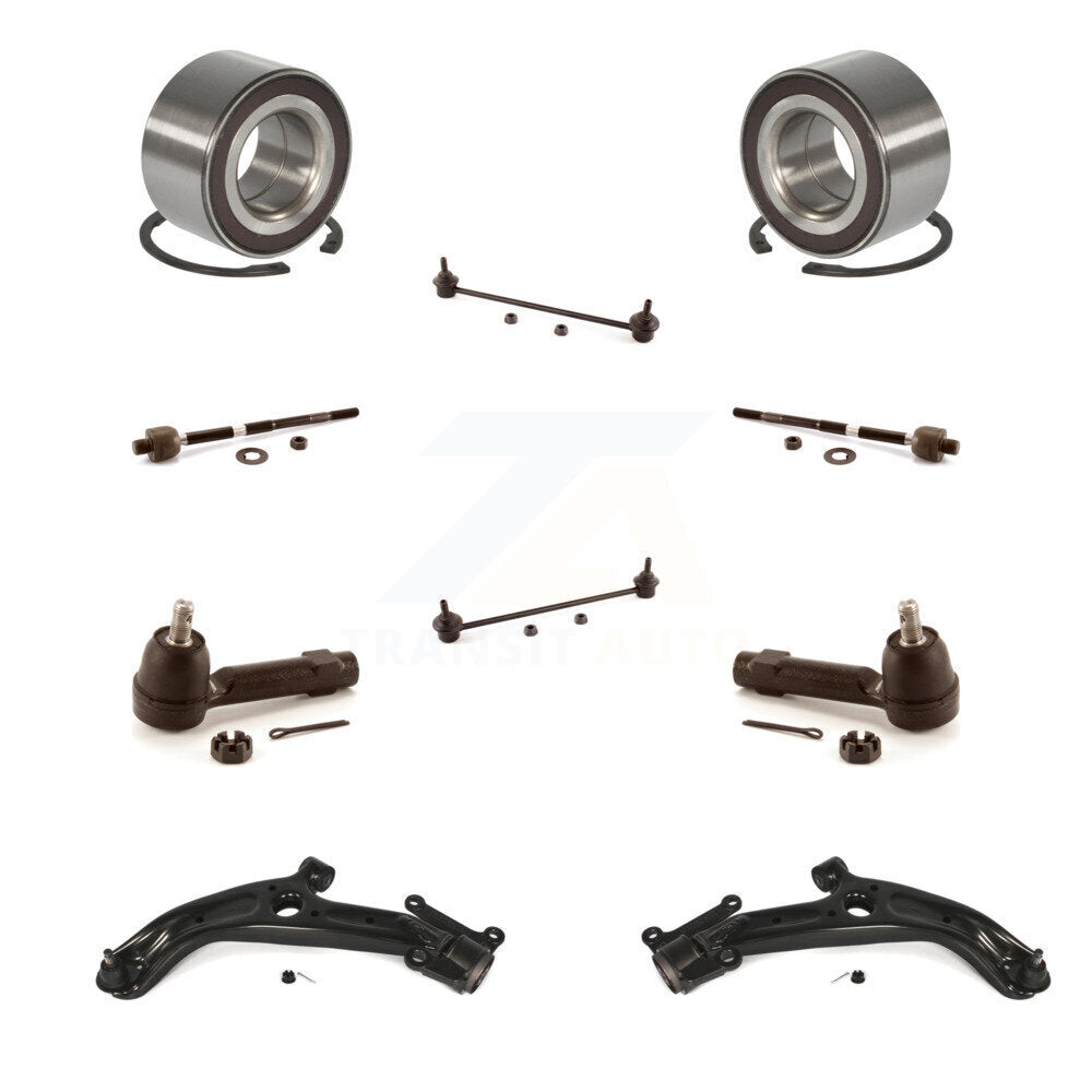 Bearing Lower Arm Outer Inner Tie Rod Link Front Kit (10Pc) For 07-08 Honda Fit