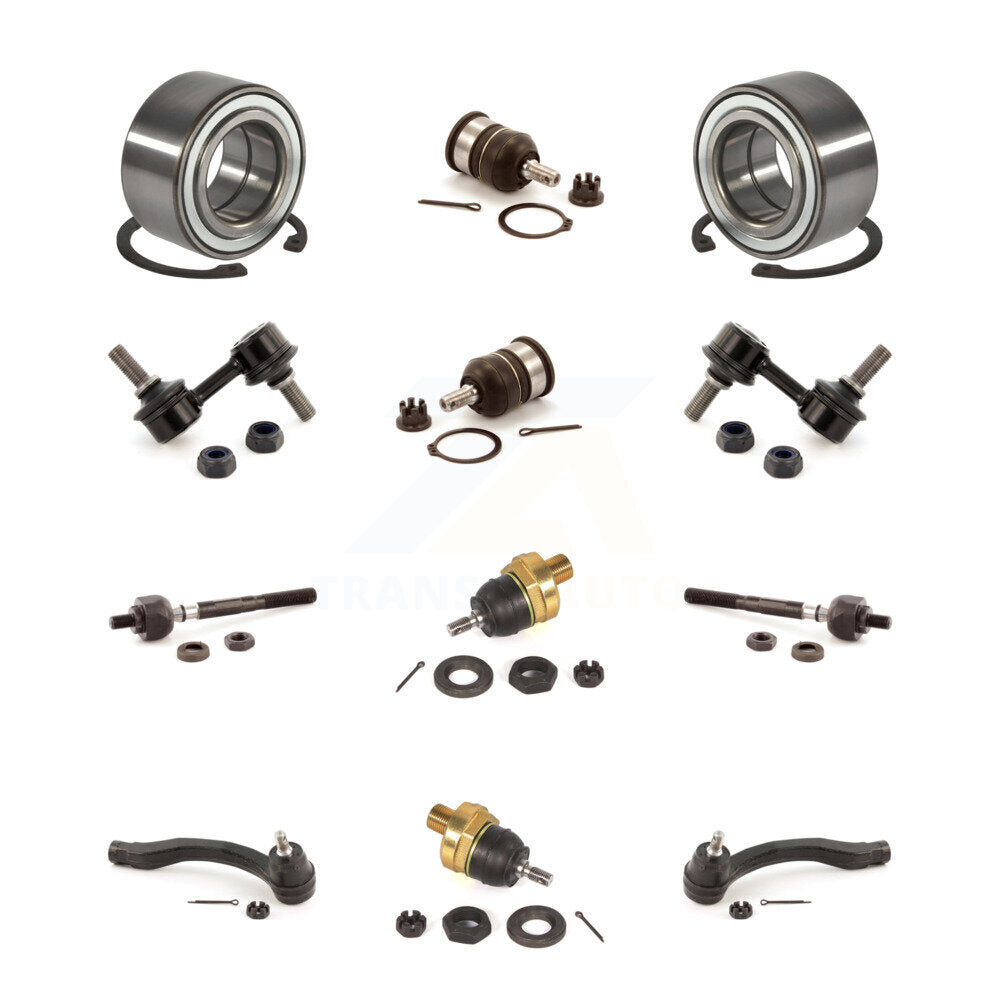 Bearing Upper Lower Ball Joint Outer Inner Tie Rod & Sway Bar Link Front Kit For