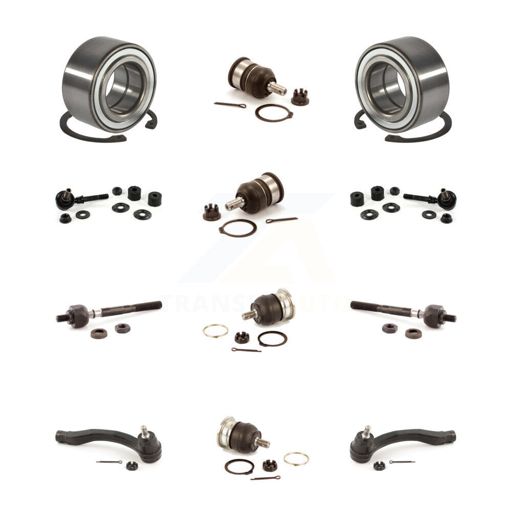Bearing Upper Lower Ball Joint Outer Inner Tie Rod Link Front Kit (12Pc) For del