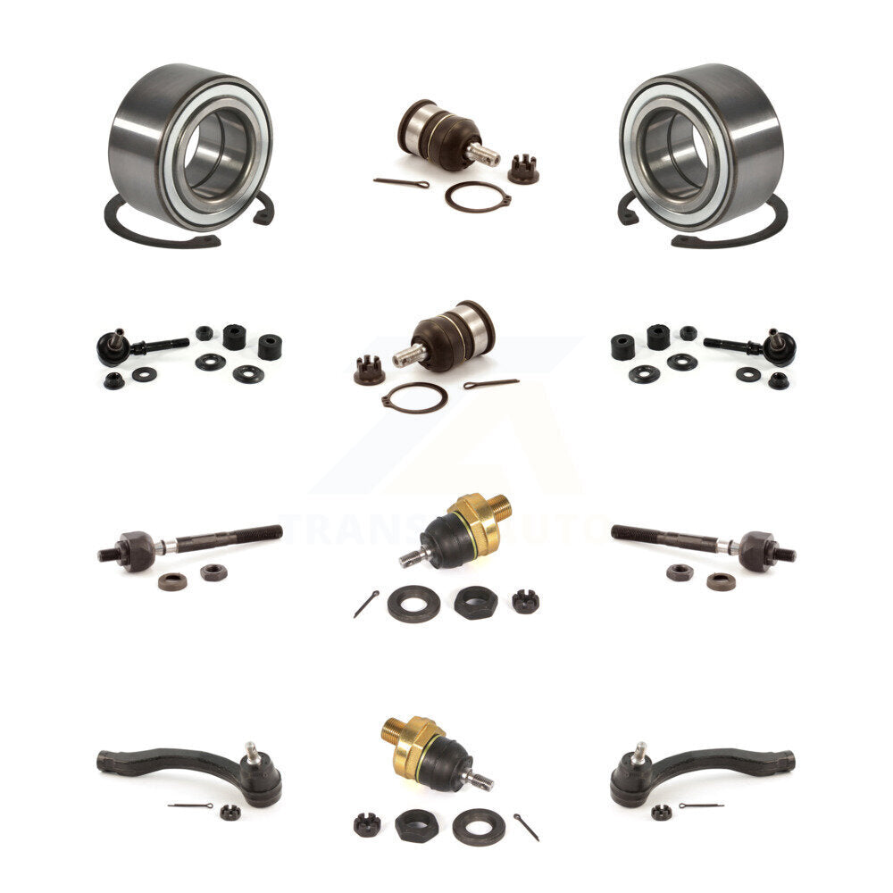 Bearing Upper Lower Ball Joint Outer Inner Tie Rod Link Front Kit (12Pc) For EL