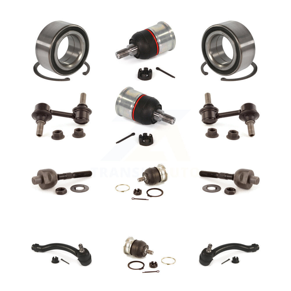 Bearing Upper Lower Ball Joint Outer Inner Tie Rod & Link Front Kit For Acura TL