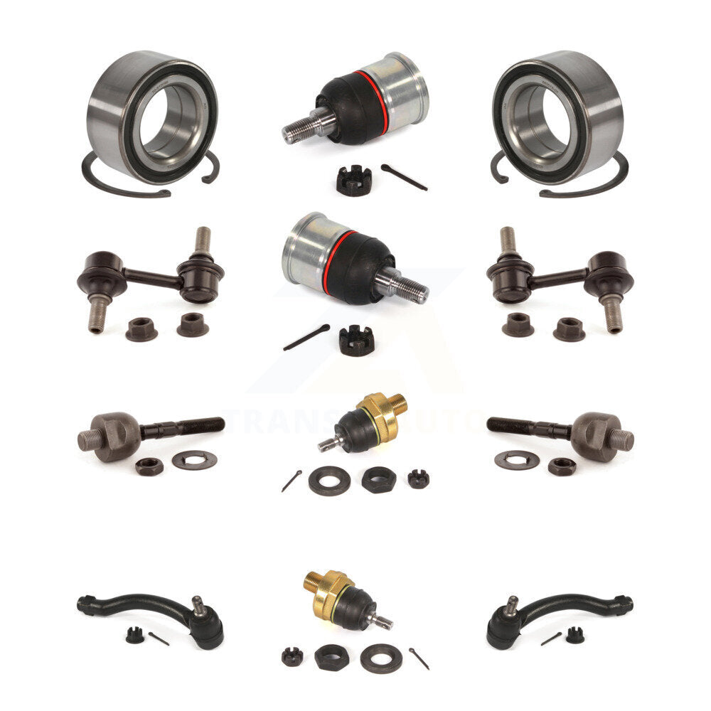 Bearing Upper Lower Ball Joint Outer Inner Tie Rod & Link Front Kit For Acura TL