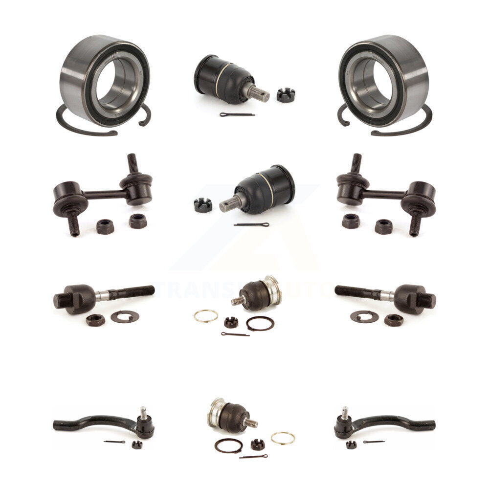 Bearing Upper Lower Ball Joint Outer Inner Tie Rod & Sway Bar Link Front Kit For