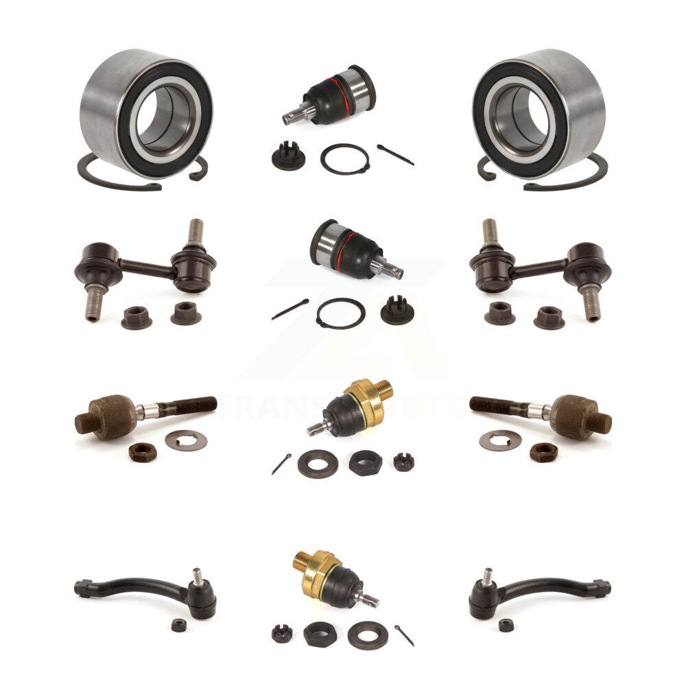 Bearing Upper Lower Ball Joint Outer Inner Tie Rod & Link Front Kit For Acura TL