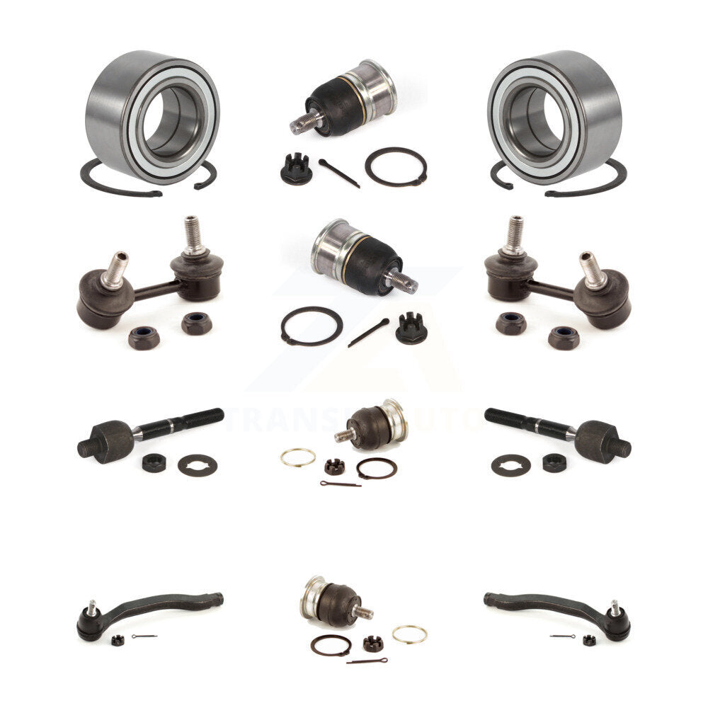 Bearing Upper Lower Ball Joint Outer Inner Tie Rod Link Front Kit (12Pc) For TL