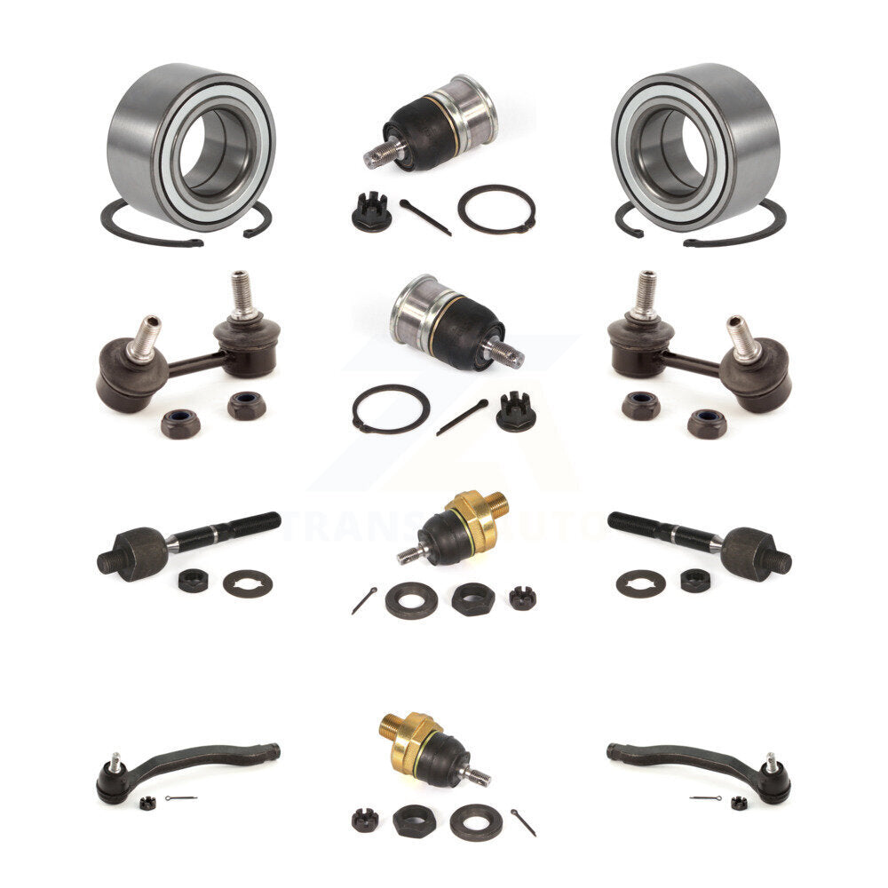Bearing Upper Lower Ball Joint Outer Inner Tie Rod Link Front Kit (12Pc) For TL