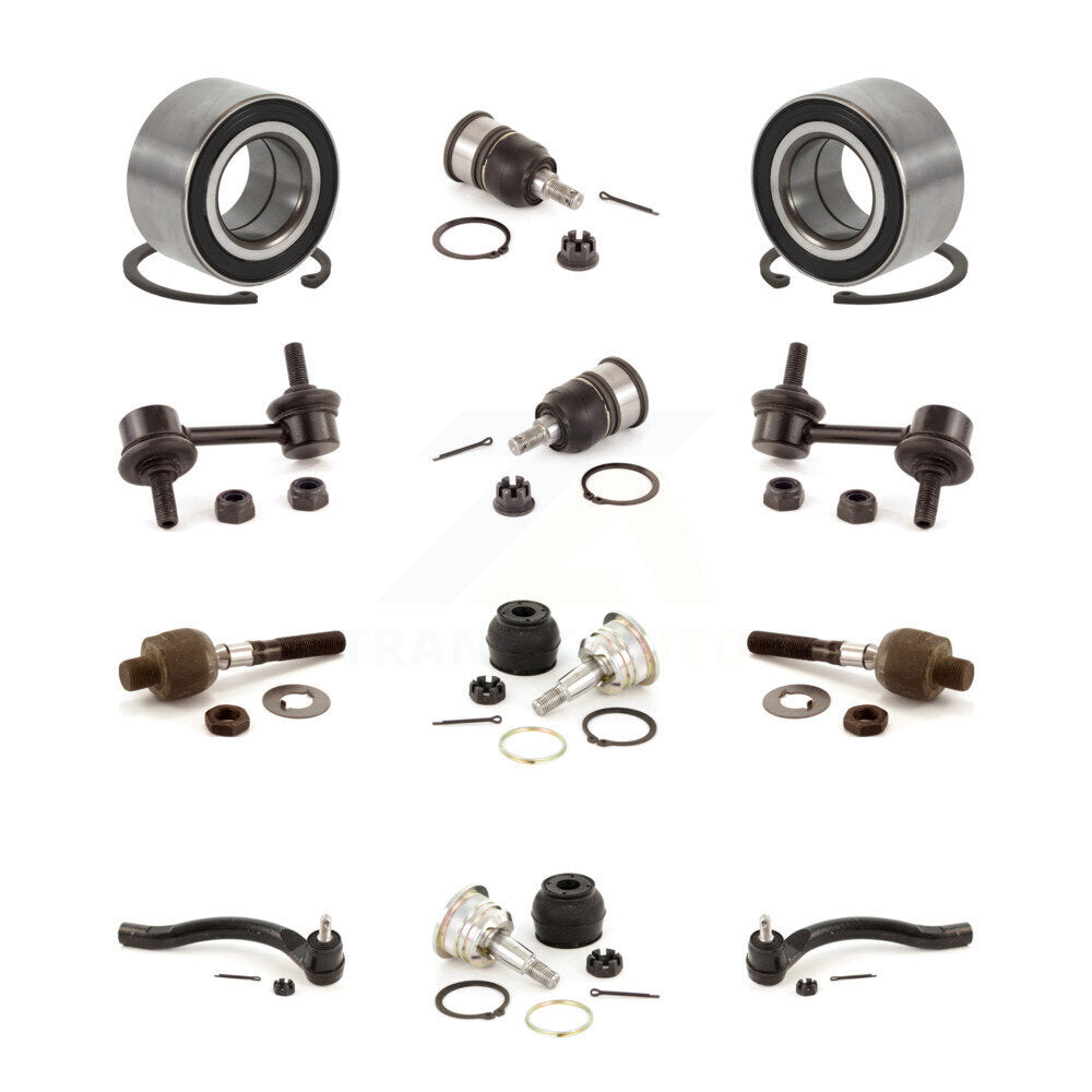 Bearing Upper Lower Ball Joint Outer Inner Tie Rod Link Front Kit (12Pc) For TSX