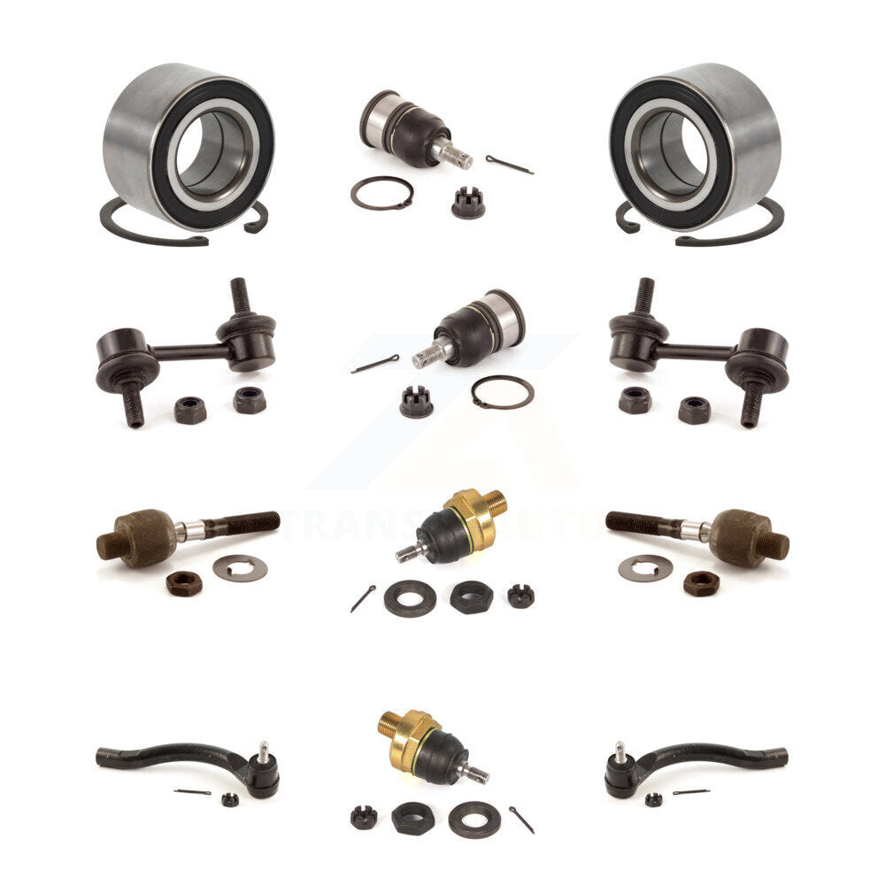 Bearing Upper Lower Ball Joint Outer Inner Tie Rod Link Front Kit (12Pc) For TSX