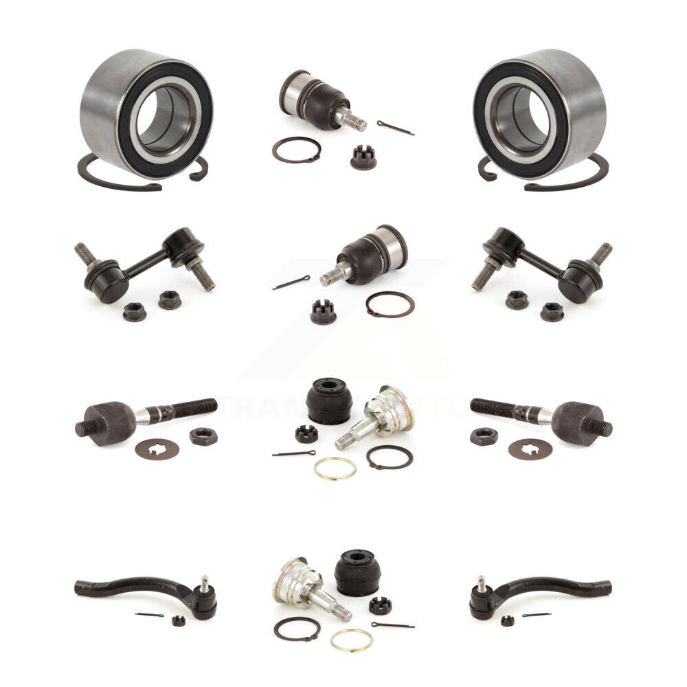 Bearing Upper Lower Ball Joint Outer Inner Tie Rod & Sway Bar Link Front Kit For