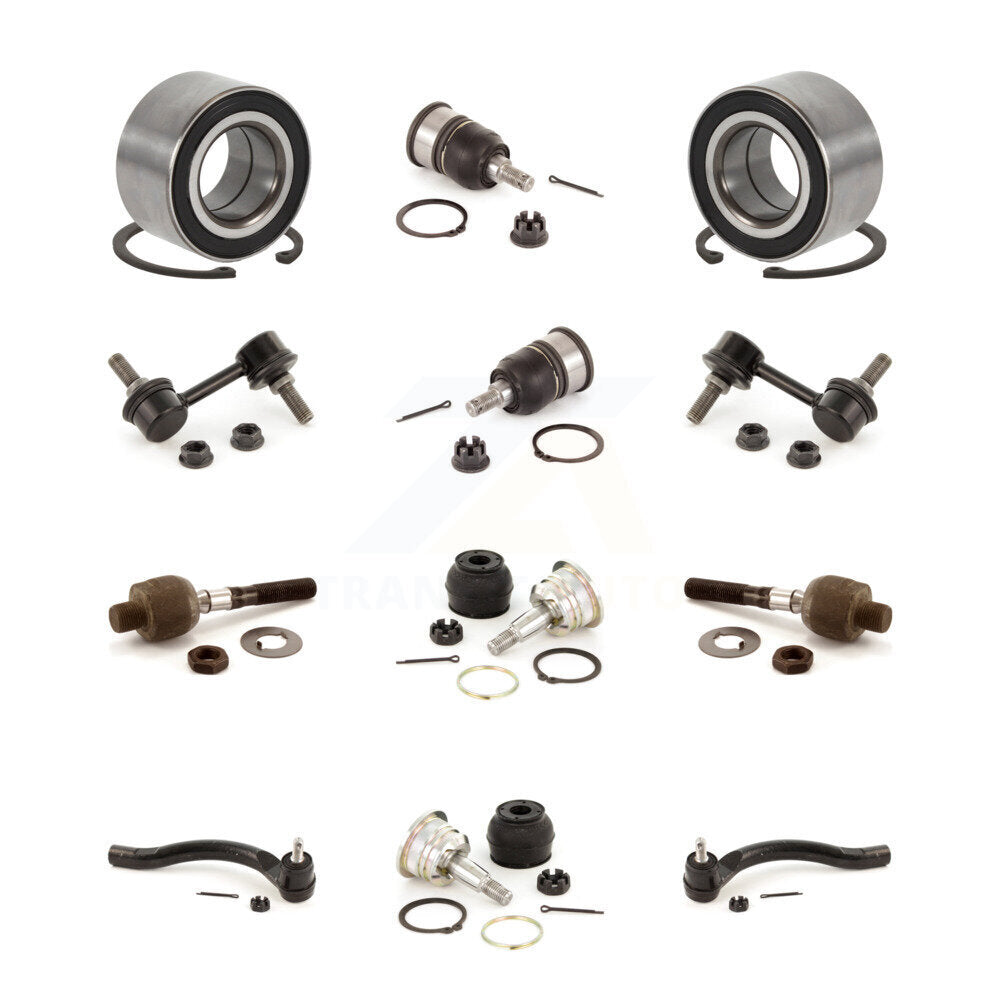 Bearing Upper Lower Ball Joint Outer Inner Tie Rod & Sway Bar Link Front Kit For
