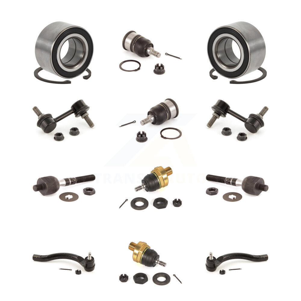 Bearing Upper Lower Ball Joint Outer Inner Tie Rod & Sway Bar Link Front Kit For