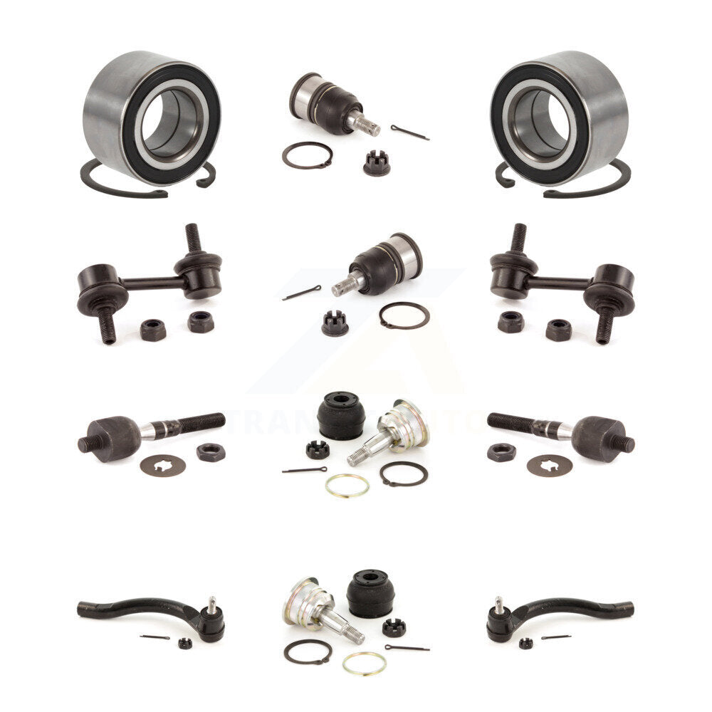 Bearing Upper Lower Ball Joint Outer Inner Tie Rod & Sway Bar Link Front Kit For