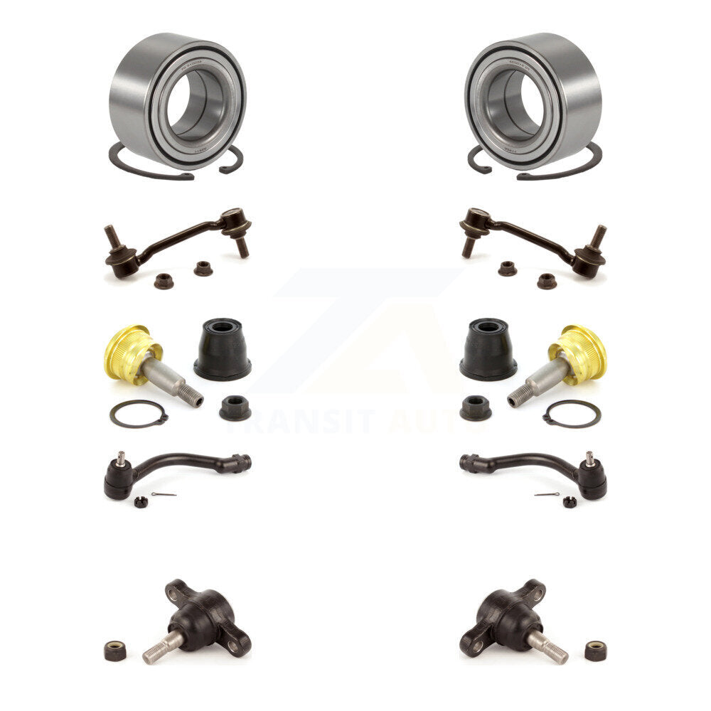 Bearing Upper Lower Ball Joint Outer Tie Rod & Link Front Kit For Hyundai Sonata