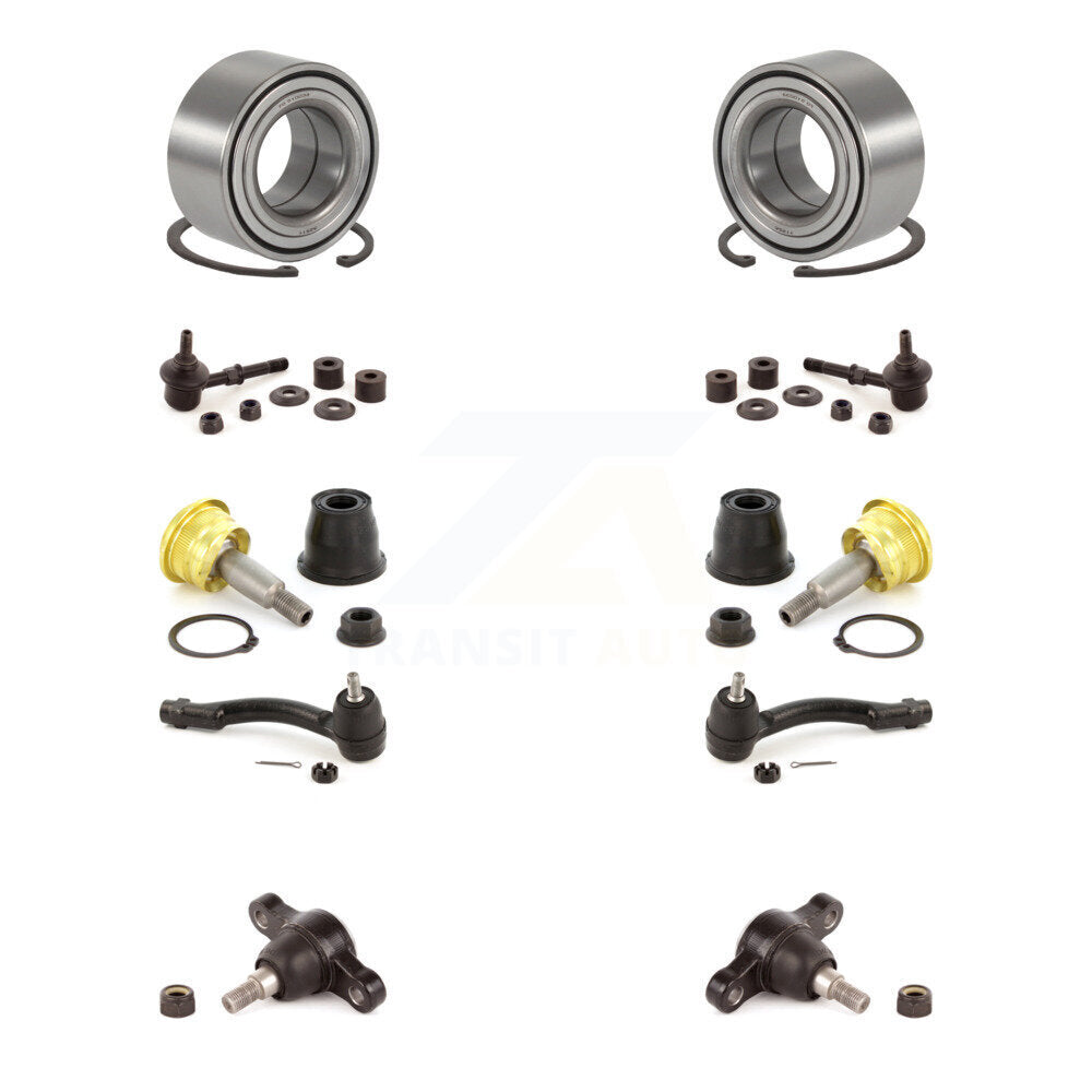 Bearing Upper Lower Ball Joint Outer Tie Rod & Link Front Kit (10Pc) For Hyundai