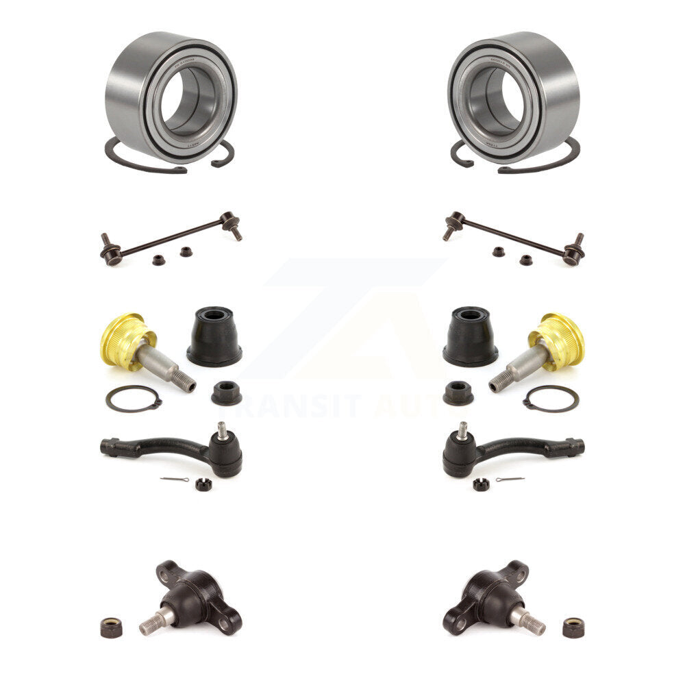Wheel Bearing Upper Lower Ball Joint Outer Tie Rod Link Front Kit For Kia Optima