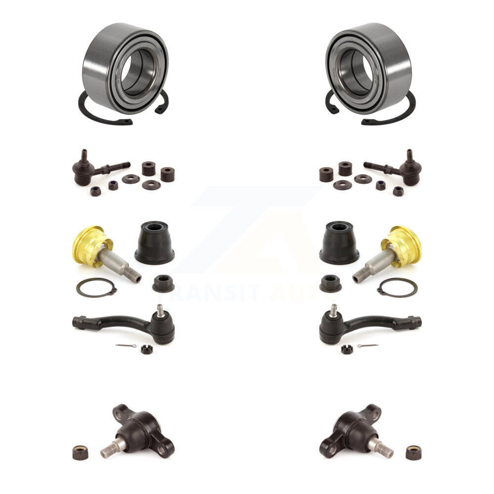 Bearing Upper Lower Ball Joint Outer Tie Rod & Link Front Kit (10Pc) For Hyundai