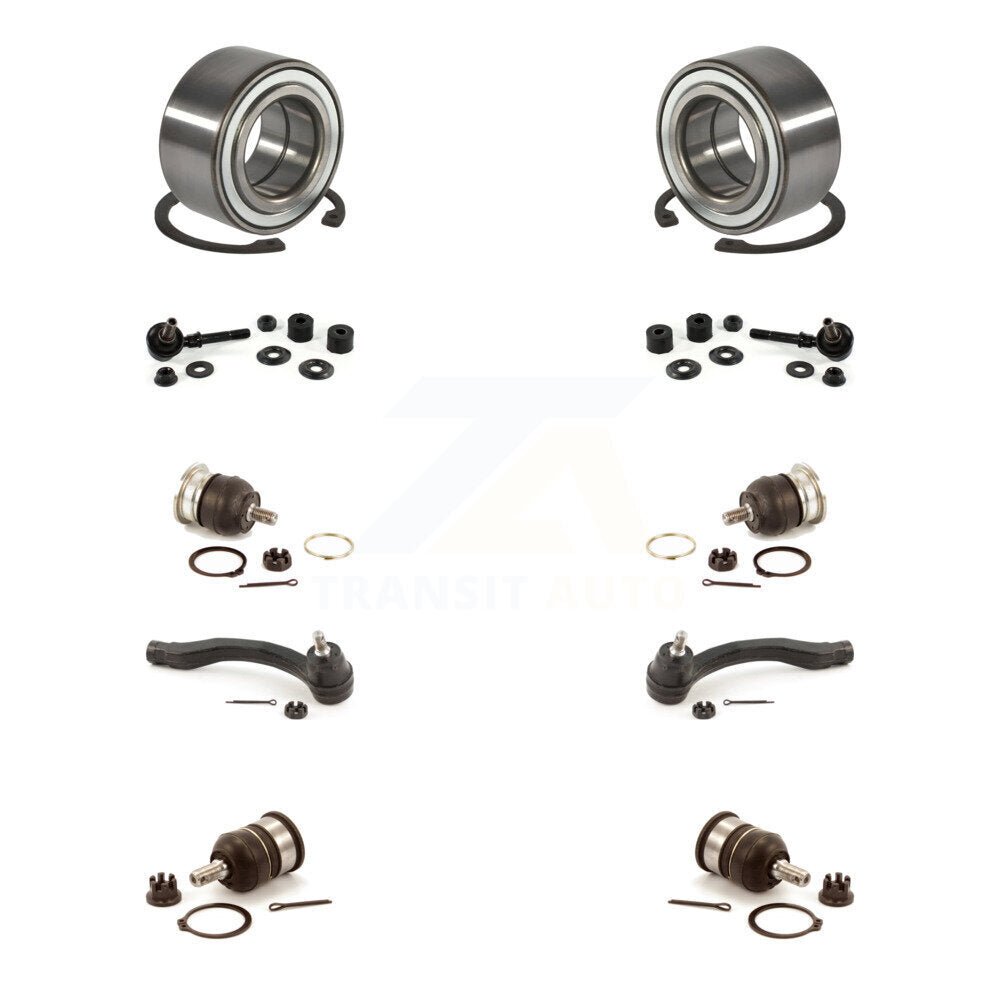 Bearing Upper Lower Ball Joint Outer Tie Rod Link Front Kit (10Pc) For Acura del