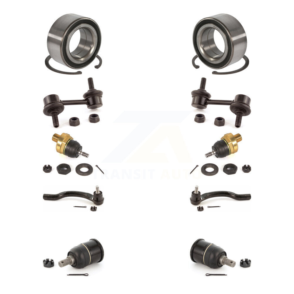 Bearing Upper Lower Ball Joint Outer Tie Rod Link Front Kit (10Pc) For Honda TSX