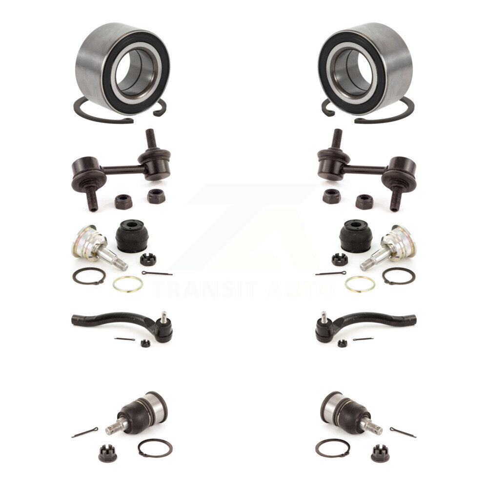 Bearing Upper Lower Ball Joint Outer Tie Rod Link Front Kit (10Pc) For Honda TSX