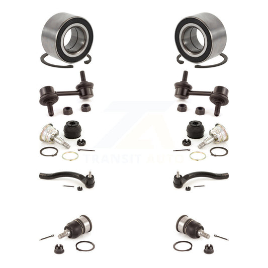 Bearing Upper Lower Ball Joint Outer Tie Rod Link Front Kit (10Pc) For Honda TSX