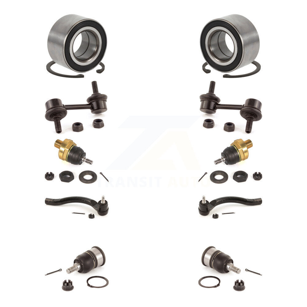 Bearing Upper Lower Ball Joint Outer Tie Rod Link Front Kit (10Pc) For Honda TSX