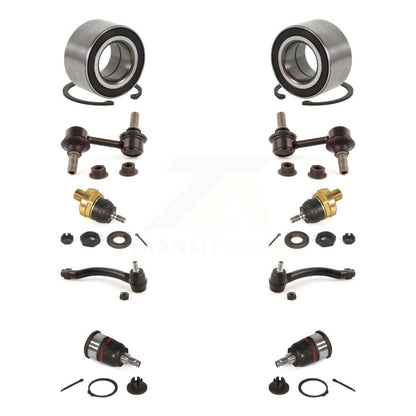 Bearing Upper Lower Ball Joint Outer Tie Rod Link Front Kit (10Pc) For Acura TL