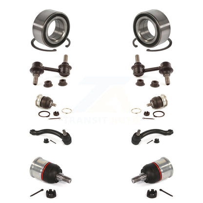 Bearing Upper Lower Ball Joint Outer Tie Rod Link Front Kit (10Pc) For Acura TL