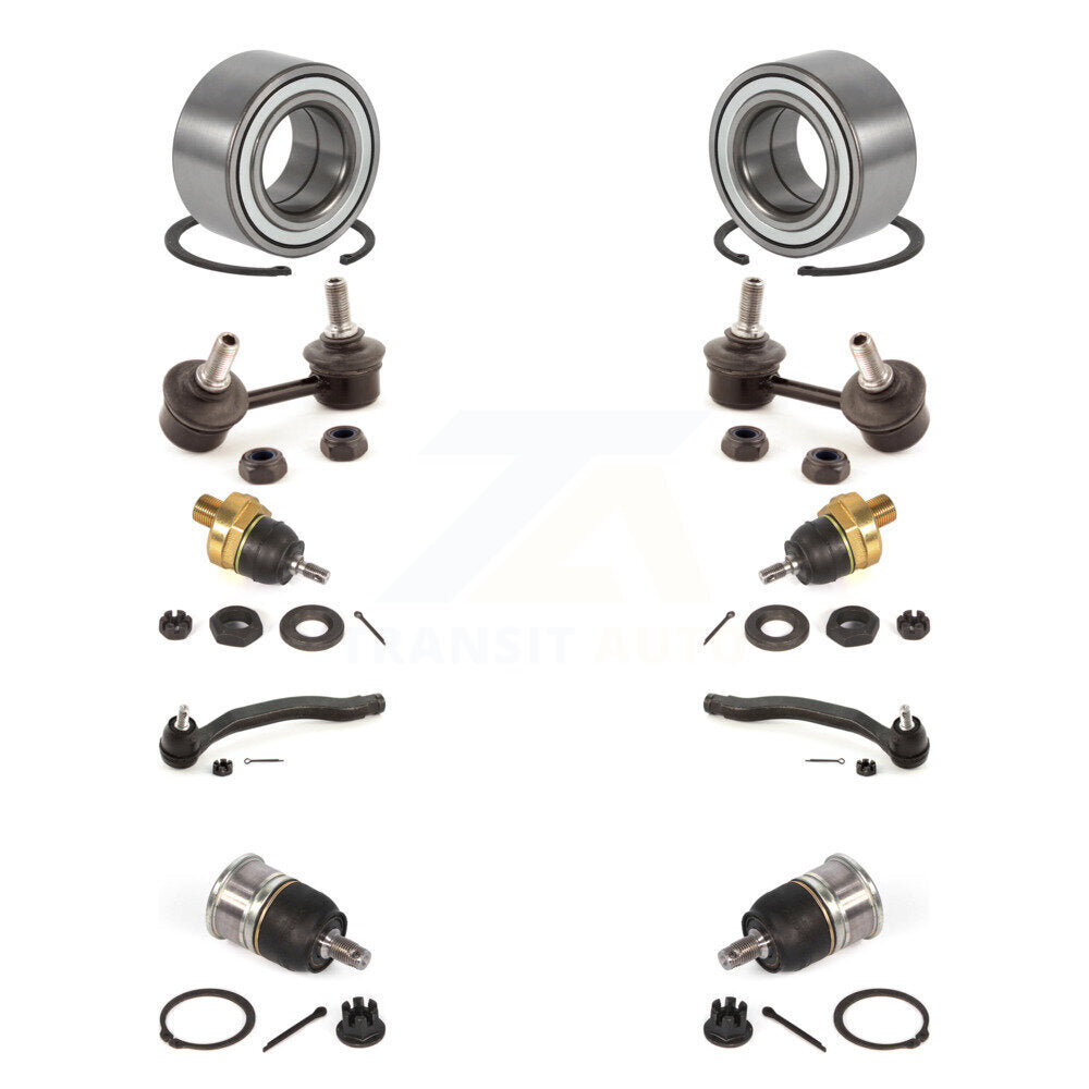 Bearing Upper Lower Ball Joint Outer Tie Rod Link Front Kit (10Pc) For Honda TL