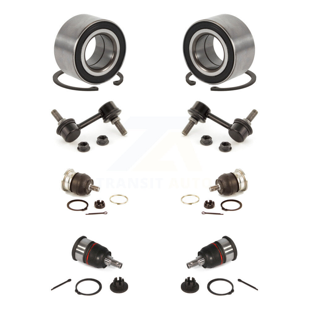 Wheel Bearing Upper Lower Ball Joint Link Front Kit (8Pc) For 2004-2006 Acura TL