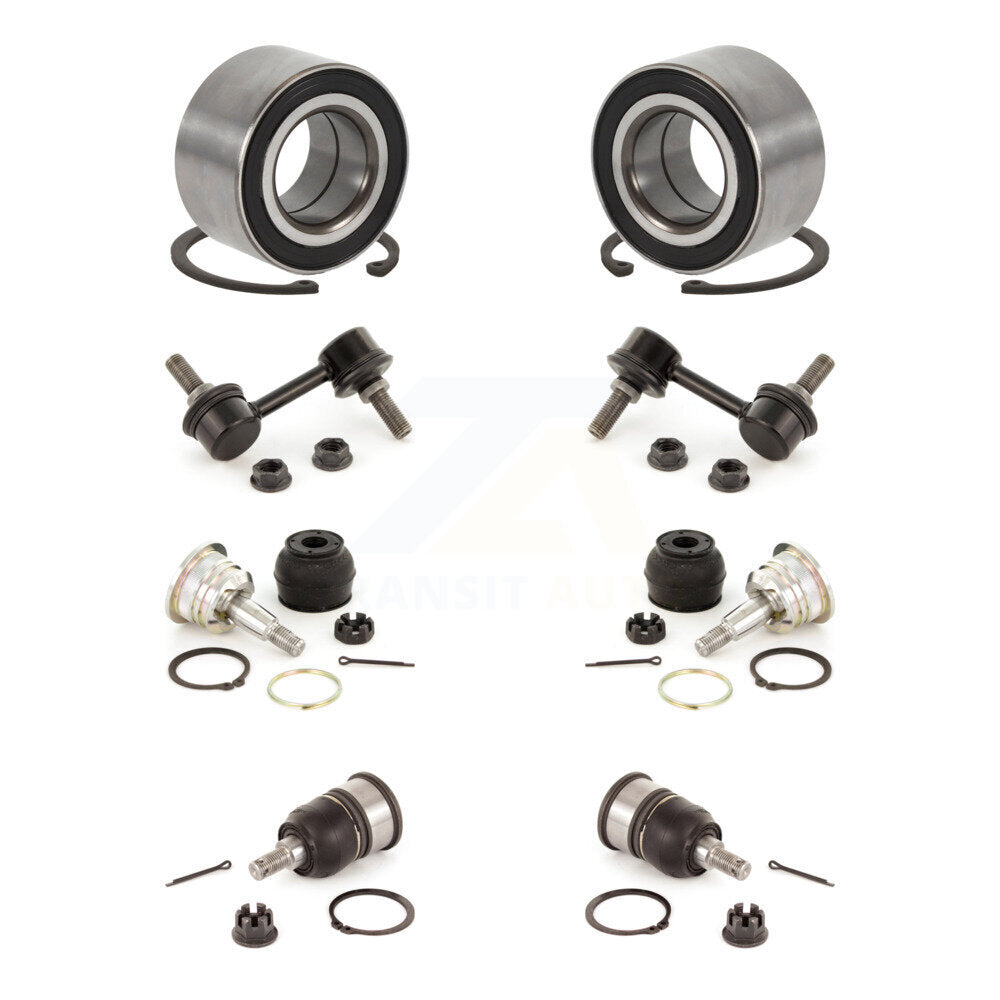 Bearing Upper Lower Ball Joint & Sway Bar Link Front Kit (8Pc) For Honda Accord