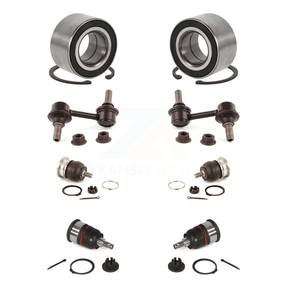 Wheel Bearing Upper Lower Ball Joint Link Front Kit (8Pc) For 2007-2008 Acura TL