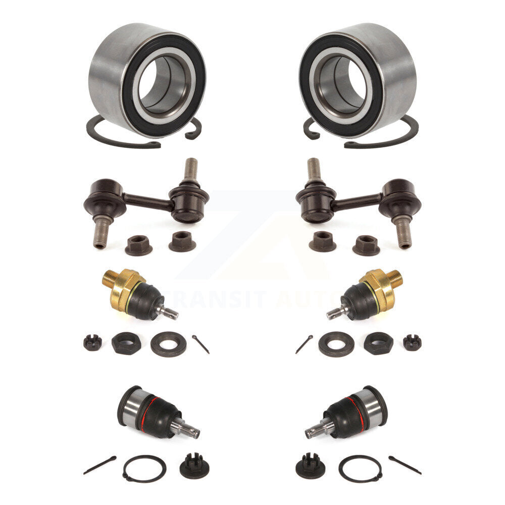 Wheel Bearing Upper Lower Ball Joint Link Front Kit (8Pc) For 2007-2008 Acura TL